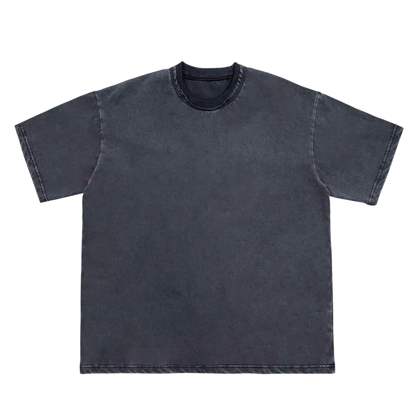 Vintage Washed Scattered Edge Frayed T-Shirt - 250 GSM