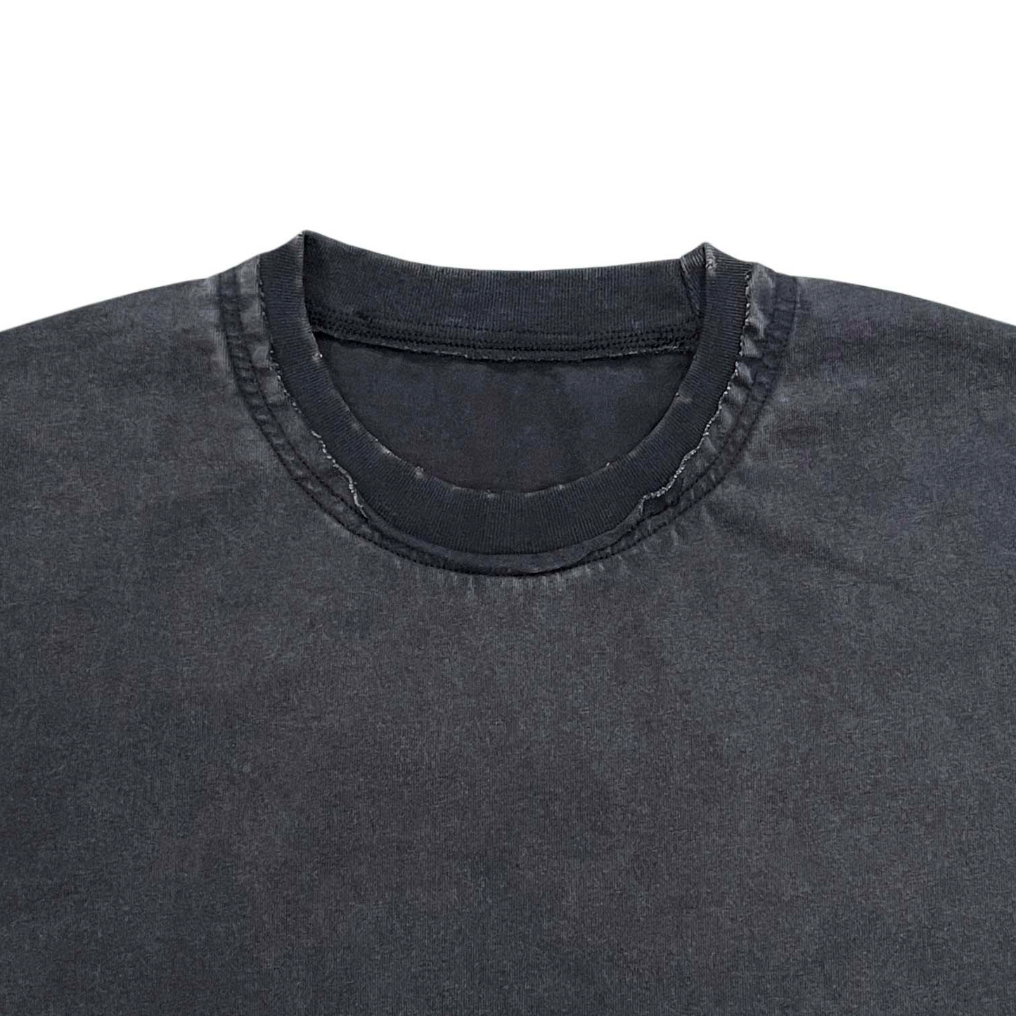 Vintage Washed Scattered Edge Frayed T-Shirt - 250 GSM